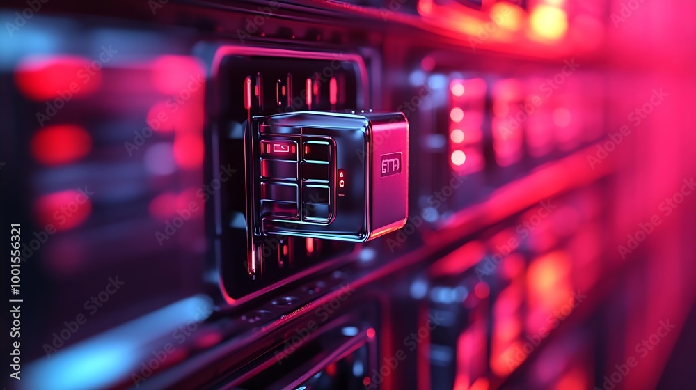 Fototapete SFTP secure file transfer protocol and backup data document management system exchange information and data with Internet cloud technology concept : Generative AI