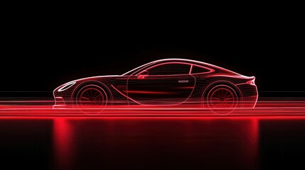 Visual representation of aerodynamic forces on a sports car, drag coefficients annotated, automotive engineering, aerodynamic analysis