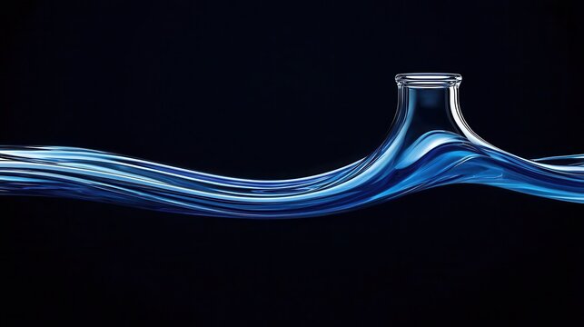 Visualization of a fluid flow in a Venturi meter, pressure differences illustrated, fluid mechanics, flow rate analysis