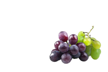 Fototapeta premium Freshly Harvested Grapes Isolated for Display isolated on transparent background