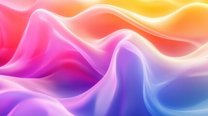 Obraz premium Colorful Abstract Waves with Soft Gradient Effect