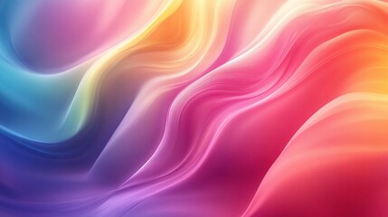 Obraz premium Colorful Abstract Waves in Soft Gradient Tones