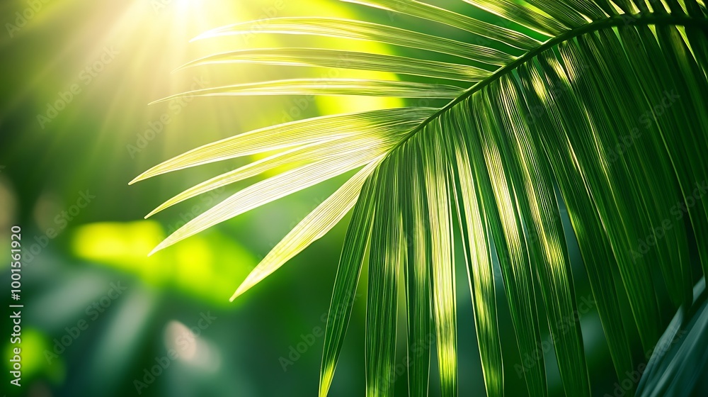 Poster abstract texture background palm leaf beautiful light shadow on a large palm leaf tropical leaf text