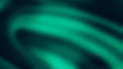 Green background grainy texture. Dark green shiny abstract background. Luxury banner horizontal background wallpaper.