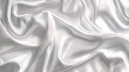 Obraz premium Elegant White Satin Fabric Texture
