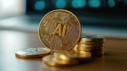 Token with AI written on it