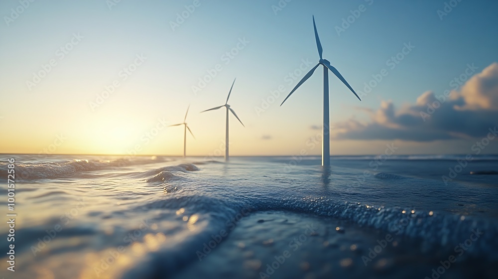 Poster wind generators ecology : generative ai
