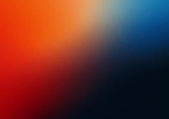 Vibrant color gradient grainy texture background orange red blue abstract color shape black backdrop, noisy banner header poster design