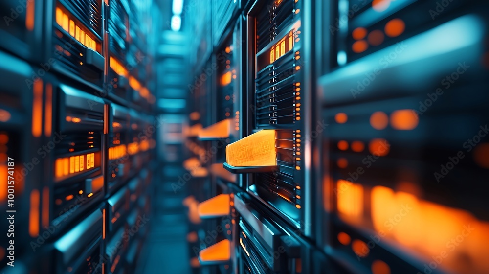 Fototapete SFTP secure file transfer protocol and backup data document management system exchange information and data with Internet cloud technology concept : Generative AI