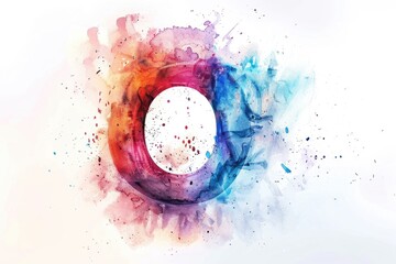 A colorful donut on a white background, perfect for food and dessert related designs