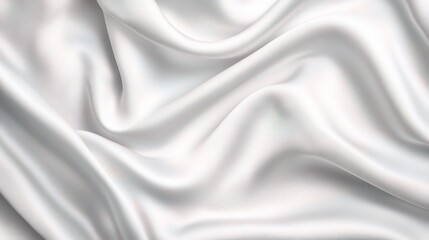 Obraz premium Soft White Satin Fabric Texture for Background Use