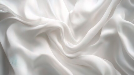 Fototapeta premium Soft White Fabric Texture with Gentle Drapes