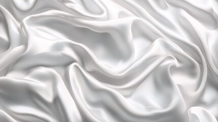 Obraz premium Smooth White Satin Fabric Texture Background