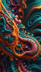 Exploring 3D abstract doodles in a biomorphic style.