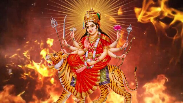 Jay Maa Durga Graphics Background Video