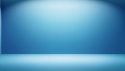 Light blue empty room studio gradient used for background and display your product