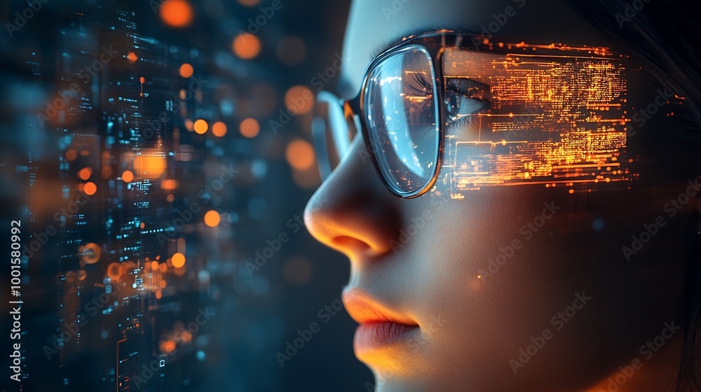 Poster Data Science and engineering digital technology tech background Software engineer working with database and big data analytics cloud computing with AI and data exchange innovation tech : Generative AI