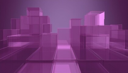 Obraz premium modern 3d wallpaper with glass cubes, abstract background for technology or business presentation, website homepage banner backdrop