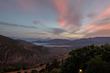 Fototapeta premium Views from the town of Delphi, Greece
