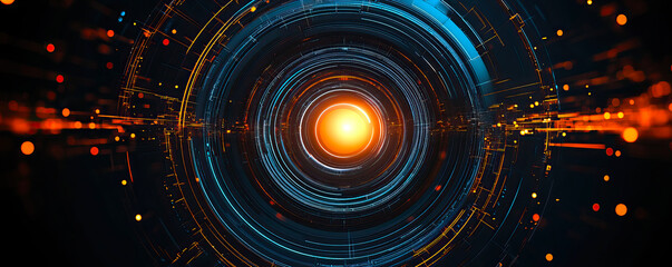 Futuristic abstract hi-tech design with digital background elements