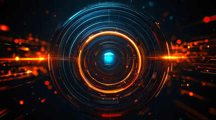 Futuristic abstract hi-tech design with digital background elements