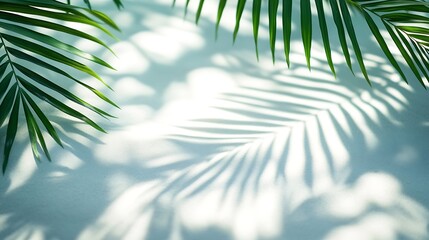 palm leaf shadow on abstract white sand beach background sun lights on water surface beautiful abstract background concept banner for summer vacation at the beach : Generative AI © The Little Hut