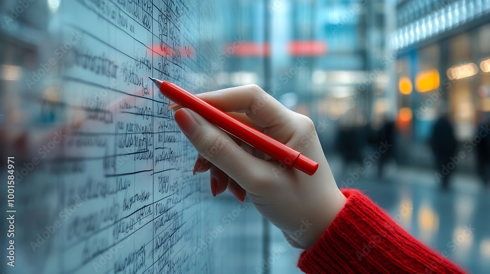 Poster Hand sketching Email Concept with red marker on transparent wipe board : Generative AI