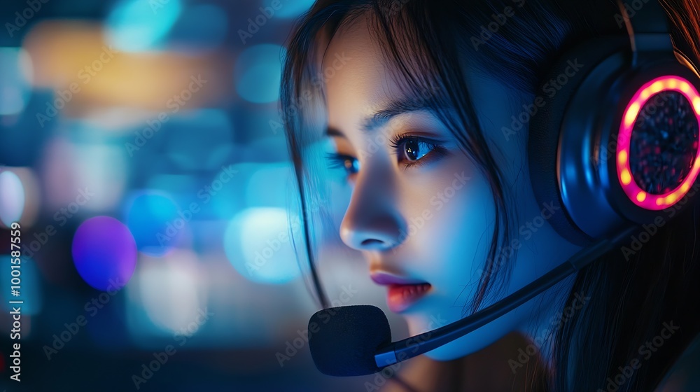 Leinwandbilder Chat conversation assistant Contact us or Customer support hotline people connect call center service customer consulting service email business contact Artificial intelligence technol : Generative AI