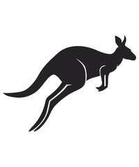 kangaroo vector silhouette logo style 