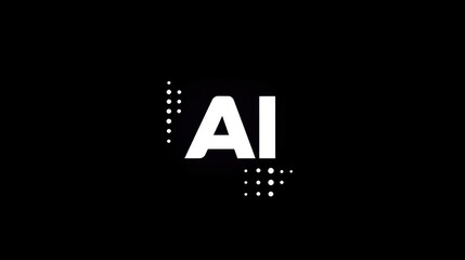 Modern logo showcasing "AI" in a clean, futuristic font, with a minimalist tech-inspired graphic or icon