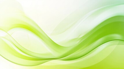Abstract Green Waves Background
