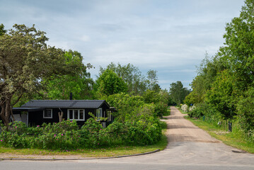 Vacation homes in Ulvshale strand on island of Moen in Denmark