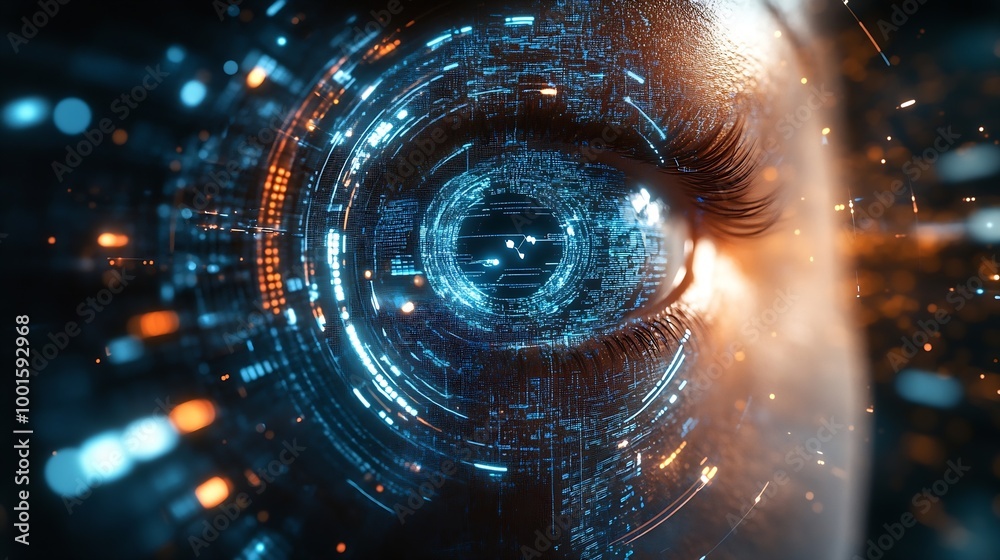 Poster Cyber security concept Professionals use artificial intelligence AI and techniques to protect organizations from potential threats Protecting networks systems and programs from digital : Generative AI