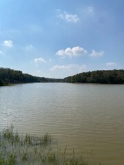 clouds over the river