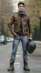 A very handsome and tall young man, personalited Young Man, young boy