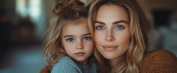 Mother and Daughter Sharing a Tender Moment