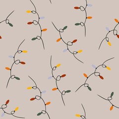 Christmas cute seamless pattern with nativity attributes