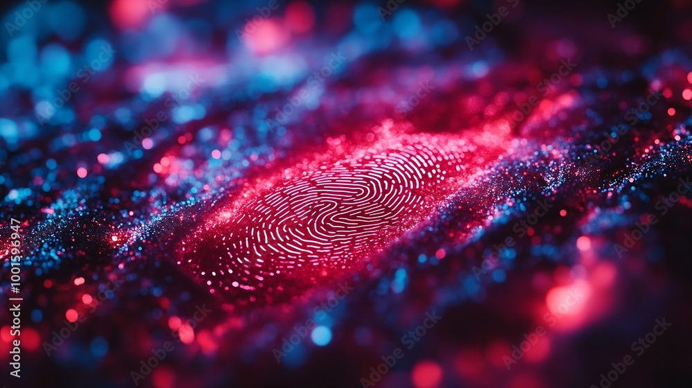 Poster the fusion of art and technology in my captivating collection Discover the power of digital security systems biometric fingerprint scanning and hightech cyber protectionSafeguard your  : Generative AI