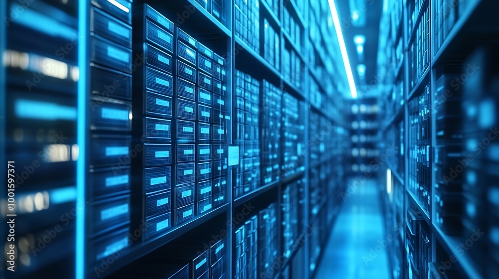 Fototapete Individuals with document holograms in information system archiving important documents in online databases to be accessed at any time document database management Storing document fil : Generative AI