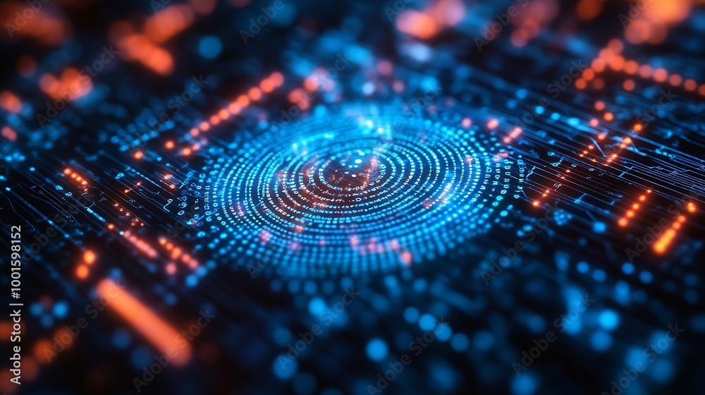 Poster Biometric security and Cloud technology Data storage and Exchange business information with internet cloud technology File transfer Protocol Files receiver and File sharing on cyber gl : Generative AI