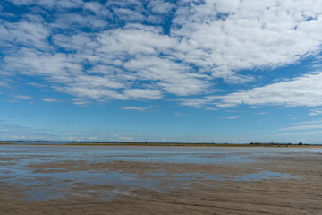 27.09.2024: Der Strand Plage du Piémanson.Regionaler Naturpark Camargue, Provence-Alpes-Côte d’Azur, Frankreich