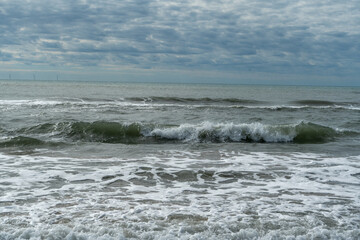 27.09.2024: Der Strand Plage du Piémanson.Regionaler Naturpark Camargue, Provence-Alpes-Côte d’Azur, Frankreich