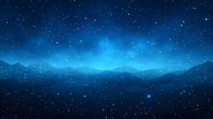 Obraz premium Starry Night Sky Over Mountains - Beautiful Nature Background