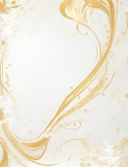 abstract floral background with space - abstract golden wave background - Generative AI