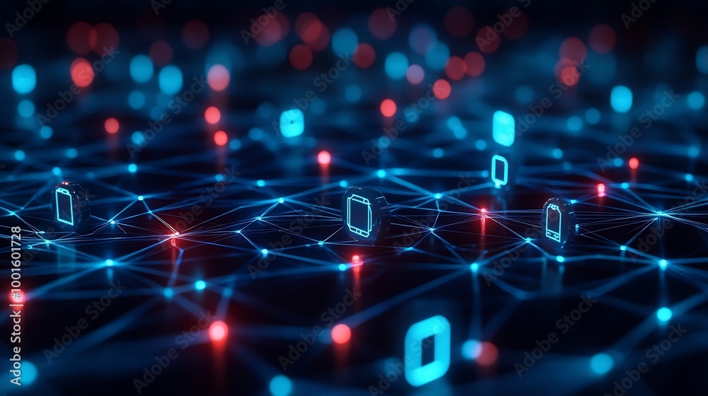 Poster Network security system Personal Data Information and Cyber Security Technology Concept : Generative AI