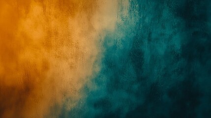 Fototapeta premium Textured background featuring a blend of teal and orange, creating a grunge aesthetic. This vibrant and bold design is perfect for any project that needs a touch of urban style