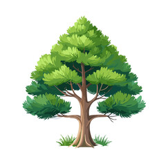 Fototapeta premium Pine tree vector art landscape illustration design