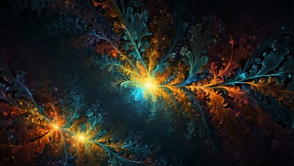 Imaginative fractal abstract background.