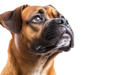 Obraz premium Dog isolated on white background composition