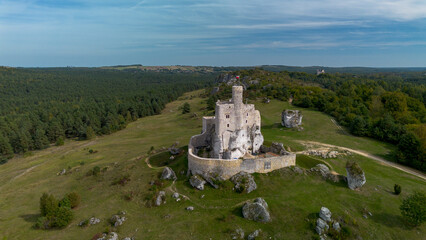 Castle in Mirow. Cracow-Czestochowa Upland, Poland